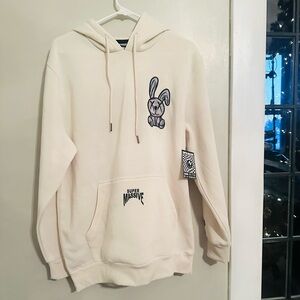 NEW Cream Hoodie with Embroidered Bunny
